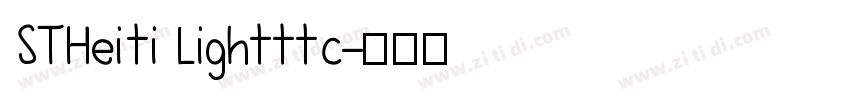 STHeiti Lightttc字体转换